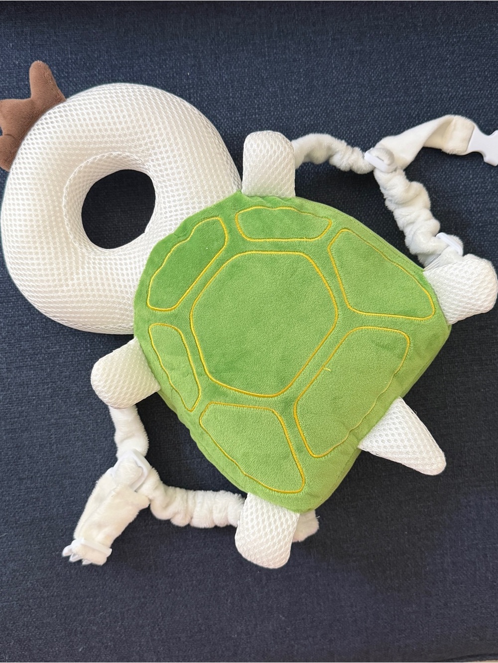 Plush Turtle Head Protector - Green